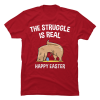 the struggle is real dinosaur t-shirt